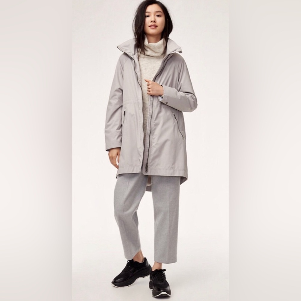 Light Gray Women's Waterproof Hooded Coat